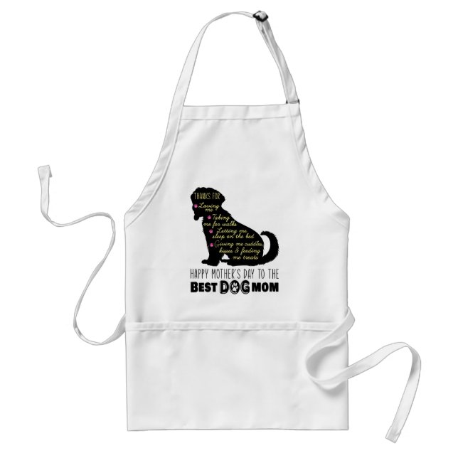 Happy Mother's Day To The Best Dog Mom Standard Apron (Front)