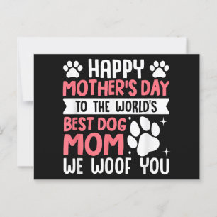 Happy Mother's Day To The World Best Dog Mom Postcard