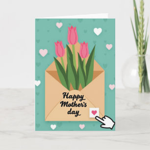 Happy Mothers Day Tulip Art Card
