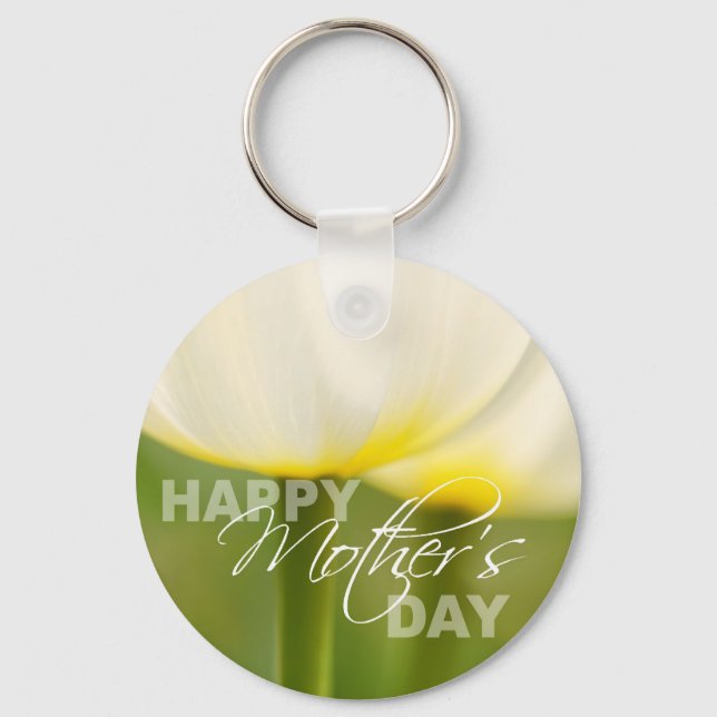Happy Mother's Day Tulips Keychain (Front)