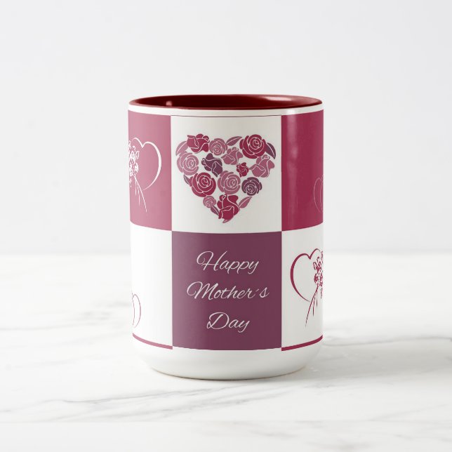 Happy Mother's Day Two-Tone Coffee Mug (Center)