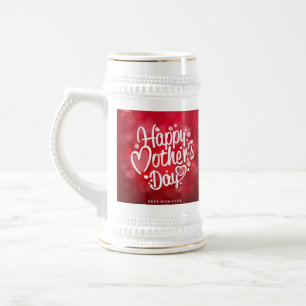 Happy Mother's Day Typography-23534 Beer Stein