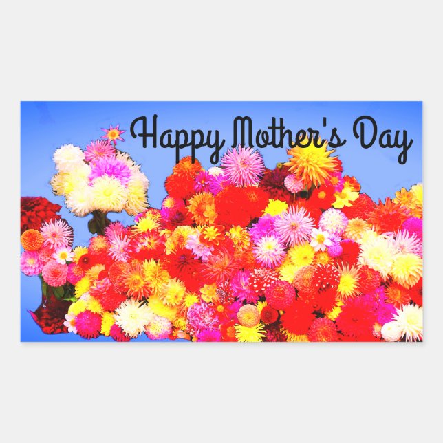Happy Mother's Day Various Dahlias #2-3 Stickers (Front)