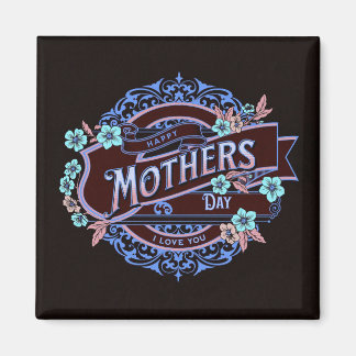 Happy Mother's Day Victorian Floral Flowers Magnet