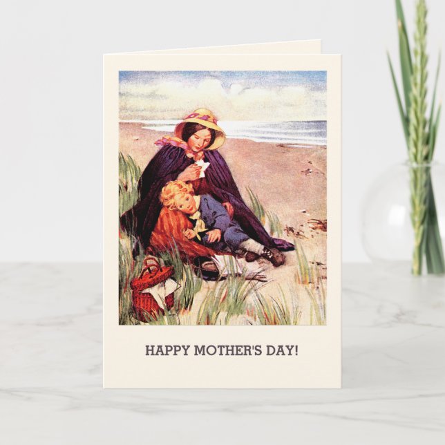 Happy Mother's Day. Vintage Art Custom  Card (Front)