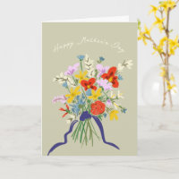 Happy Mother's Day Watercolor Floral Bouquet