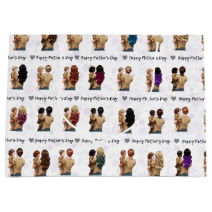 Happy Mother's Day Watercolor Print Large Gift Bag