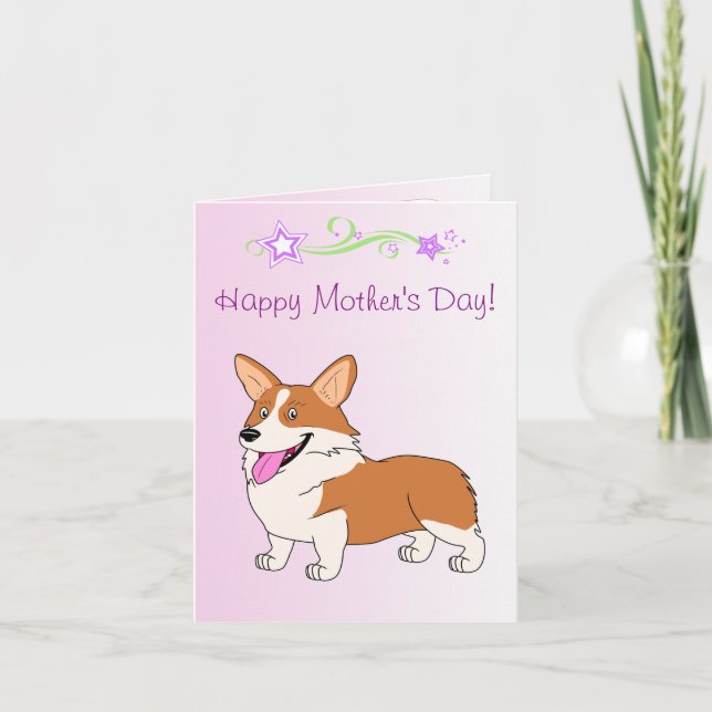 Happy Mother's Day Welsh Corgi Card (Front)