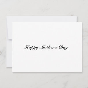 Happy Mother's Day white black elegant script card