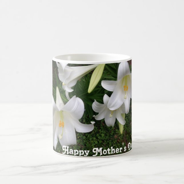 Happy Mother's Day! White Lily – Coffee Mug (Center)