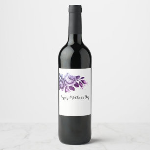 Happy Mother's Day Wine Label