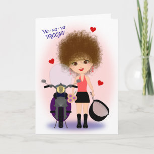 Happy Mother's Day with a Motorcycle Mama! Card