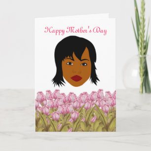 Happy Mother's Day with African American Mom Card