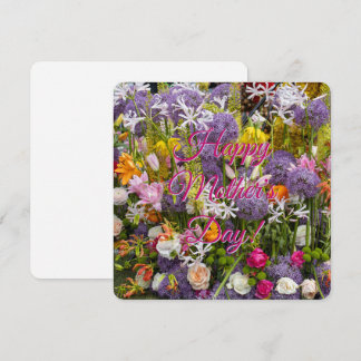 Happy Mother's Day with flowers Announcement