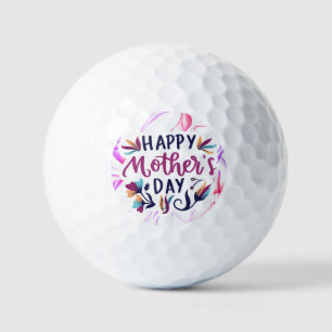 Happy Mother's Day with flowers  Golf Balls
