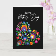 Happy Mother's Day with Folklore Heart Custom Text