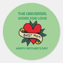 Happy Mothers Day With Love And Flower  