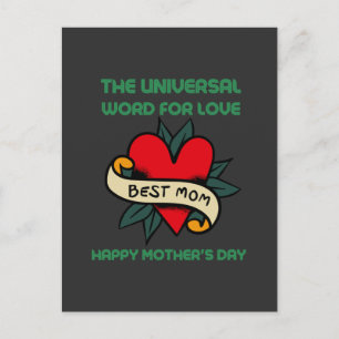 Happy Mothers Day With Love And Flower Postcard