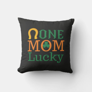 Happy Mothers Day With Love And Flowers Colourful Throw Pillow