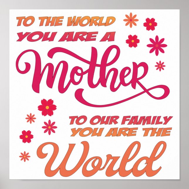Happy Mothers Day With Love And Flowers Poster (Front)
