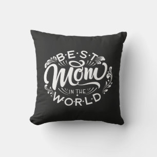 Happy Mothers Day With Love For Best Mom Throw Pillow