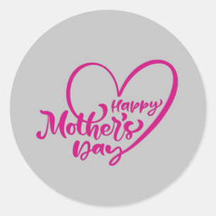 Happy Mothers Day With My Love Classic Round Sticker