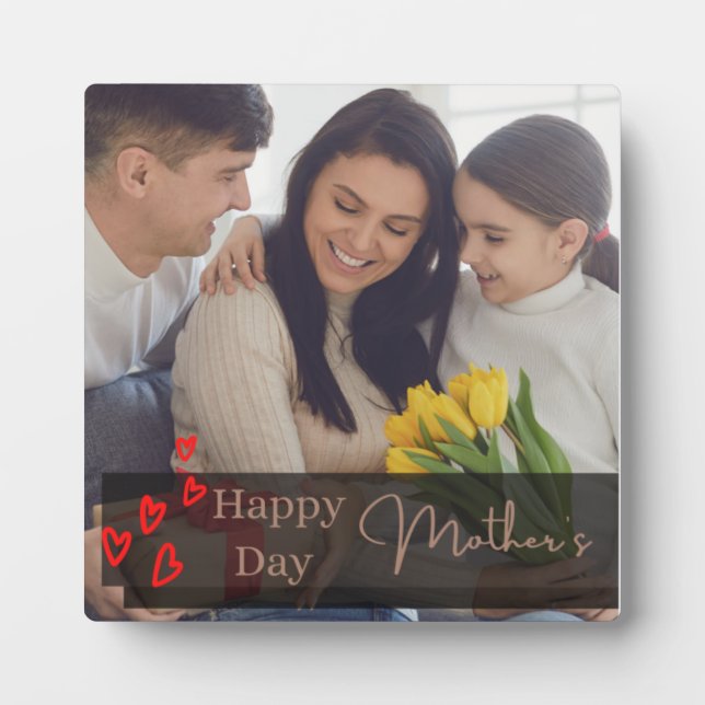 Happy mother's day with my mom plaque (Front)