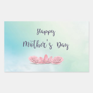 Happy-Mothers-Day-with-pink-Flowers Sticker