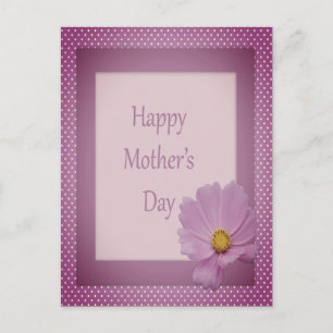 Happy Mother's Day with Purple Flower Postcard