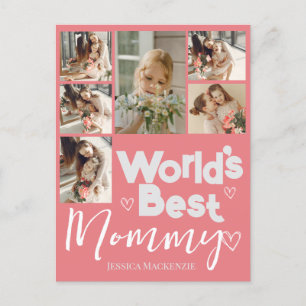 Happy mothers Day, world's best mommy Photo Holiday Postcard