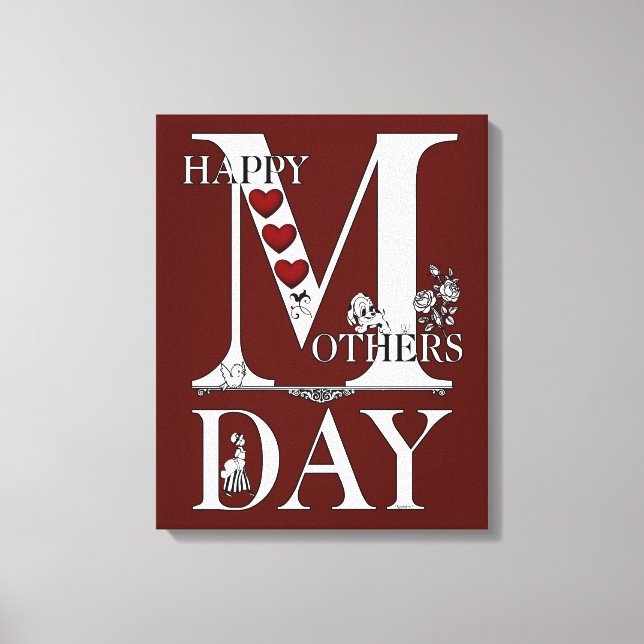 Happy Mothers Day Wrapped Canvas (Front)