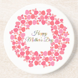 Happy Mothers Day Wreath Coaster