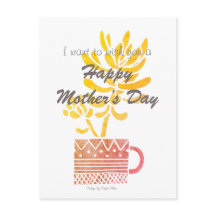 Happy Mother's Day yellow flower