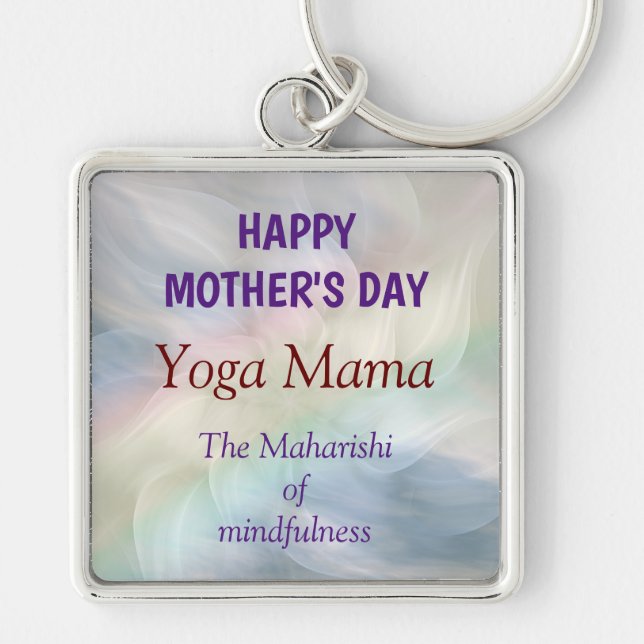Happy Mother's Day Yoga Mama design Card Keychain (Front)