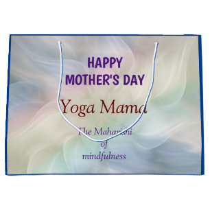 Happy Mother's Day Yoga Mama design Large Gift Bag
