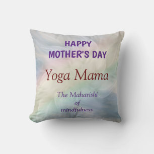 Happy Mother's Day Yoga Mama design Throw Pillow