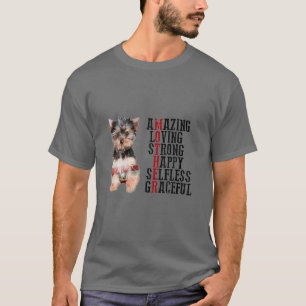 Happy Mother's Day Yorkshire Terrier Dog Mom Dog M T-Shirt