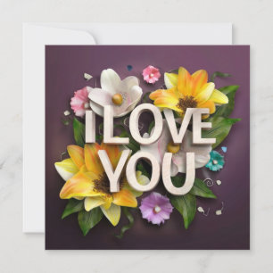 Happy mothers days card with flowers