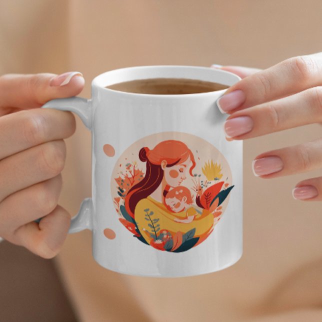 Happy Mother's Floral Baby Day Mom-to-Be  Coffee Mug (Creator Uploaded)