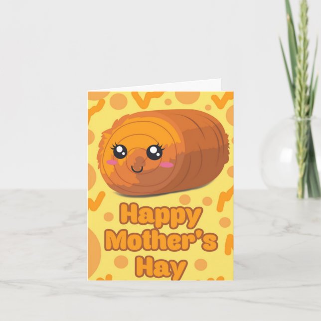 Happy Mother's Hay Puns Mother's Day Card (Front)
