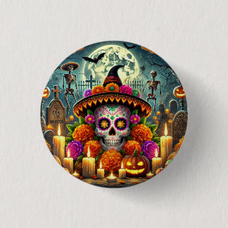 Happy Mouse Pads Halloween  1 Inch Round Button