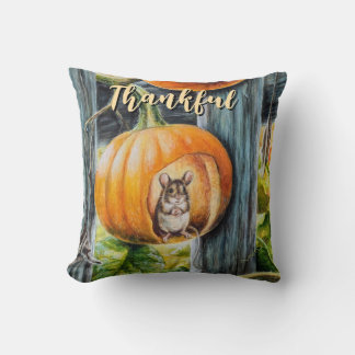 Happy mouse throw pillow
