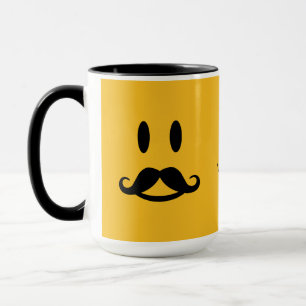 Happy Moustache custom mugs