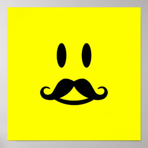 Happy Moustache custom poster
