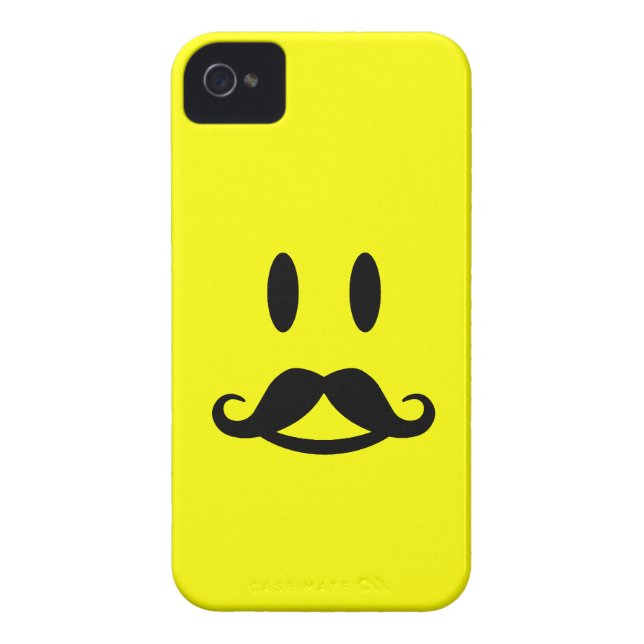 Happy Moustache iPhone 4 case-mate Case-Mate iPhone Case (Back)