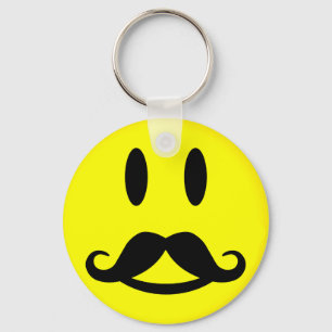 Happy Moustache key chain