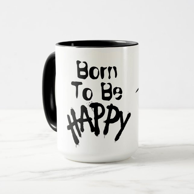 " Happy " Mug (Front Left)