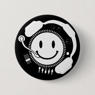 Happy_Music 2 Inch Round Button
