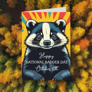 Happy National Badger Day - October 6th Card
