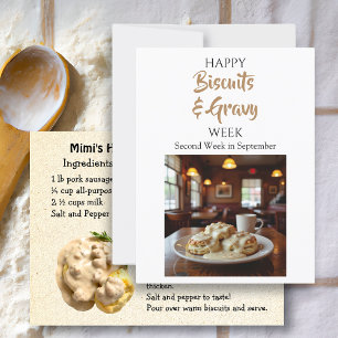 Happy National Biscuits and Gravy Week! Postcard